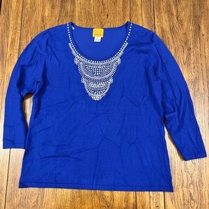 Ruby Rd. Women’s Sweater- Royal Blue- Size Large